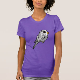 T-shirt Perruche de gris de Birdorable
