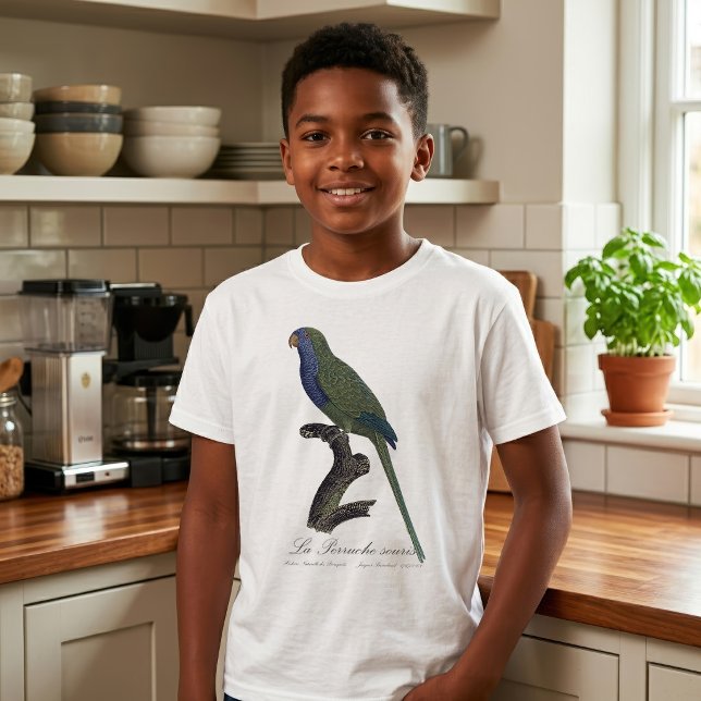 T-shirt Perruche Moine, Myiopsitta Monachus (Monk Parakeet or Monk Parrot, Myiopsitta Monachus. Boy Basic White T-Shirt )