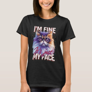 T-shirt Perse Chat Drôle Je VAIS BIEN C'EST JUSTE MON VISA