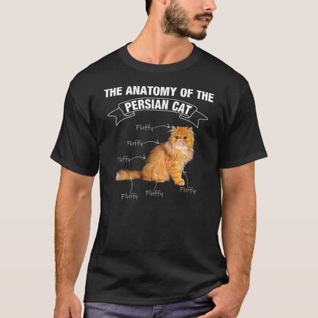 T-shirt Perse Chat Perse Chats Anatomie (Devant)