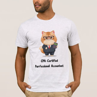 T-shirt Persian Cat Accountant  — Funny Office Gift