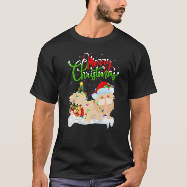 T-shirt Persian Cat  Xmas Decorations Persian Cat Christma (Devant)