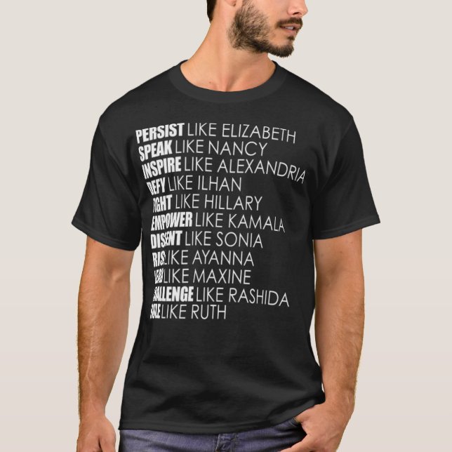 T-shirt Persister Comme Elizabeth Rule Ruth Us cadeau du C (Devant)