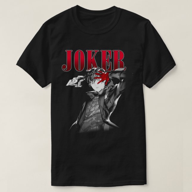 T-shirt Persona 5 Joker Graphisme Neutre Long Manche T-Shi (Design devant)