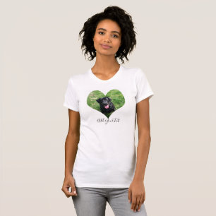T-shirt Personalisé Coeur Chien Animaux de compagnie Phot