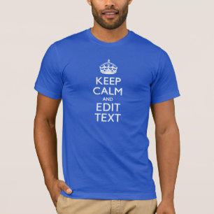 T-shirt Personalisé GARDEZ CALME votre texte sur des band