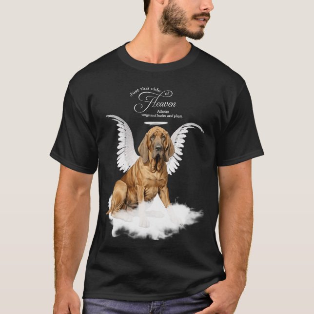 T-shirt Personalisé Pet Memorial Bloodhound Dog (Devant)
