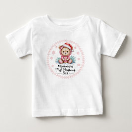T - Shirt-Personalisiert Baby's Christmas 2025-Gir Baby T-shirt