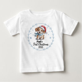 T - Shirt-Personalisiert Baby's First Xmas 2025-Bo Baby T-shirt