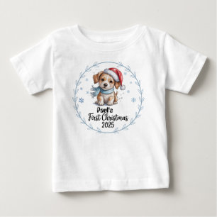T - Shirt-Personalisiert Baby's First Xmas 2025-Bo Baby T-shirt