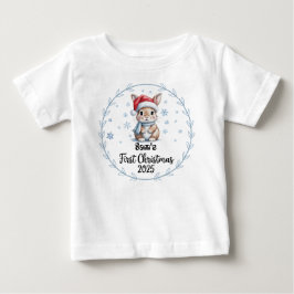 T - Shirt-Personalisiert Baby's First Xmas 2025-Bo Baby T-shirt
