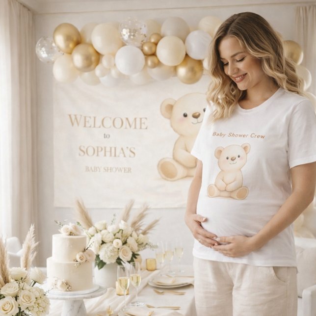 T-shirt Personalized Baby Shower Boho Bear (Créateur téléchargé)
