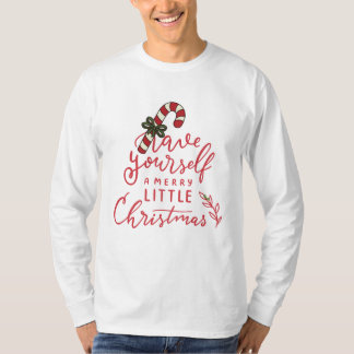 T-shirt Personalized Candy Cane Script Christmas