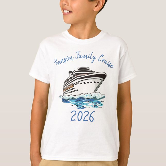 T-shirt Personalized Cruise Ship (Devant)