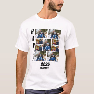 T-shirt Personalized Happy 2025 memories Photo Collage