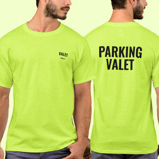 T-shirt Personalized Name Valet Parking Attendant Shirt