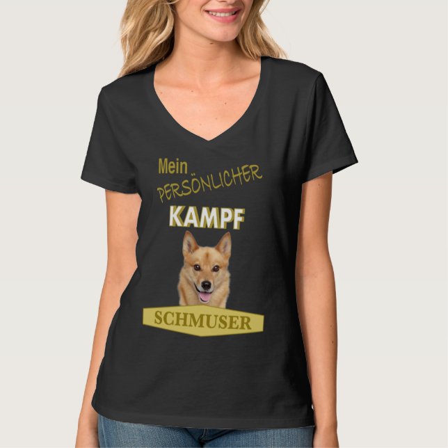 T-shirt Persönlicher Kampf Schmuser  Finnish Spitz (Devant)