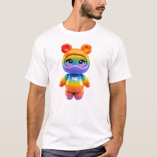 T-shirt Personnage Alien Kawaii Arc-en-ciel Mignon Flottan