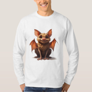 T-shirt Personnage Chauve-Souris Fluffy Avec De Grands Yeu