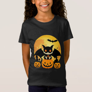 T-Shirt Personnage Chauve-Souris Halloween Citrouille Styl