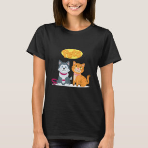 T-shirt Personnage d'animaux de compagnie Chat et Chien