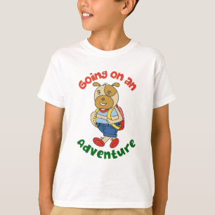 T-shirt Personnage de chien mignon dessin animé amusant po
