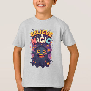 T-shirt Personnage de citrouille heureuse avec affichage d