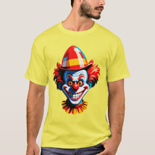 T-shirt Personnage de clown coloré en costume brillant