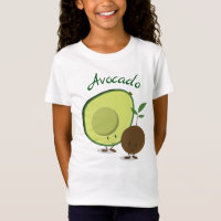 Personnage de dessin animé Avocado souriant