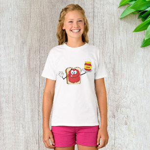 T-shirt Personnage de dessin animé toast confiture de frai