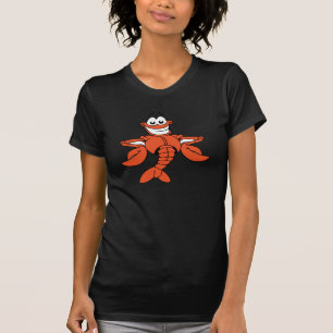 T-shirt Personnage de homard de dessin animé souriant
