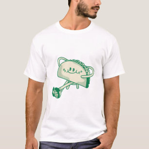 T-shirt Personnage de mascotte de taco vert mignon qui mar