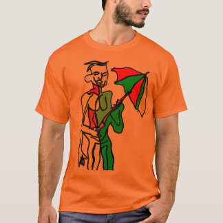 T-shirt Personnage de parapluie néo-expressionniste Art ré