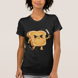 T-shirt Personnage de toast de dessin animé en colère tena