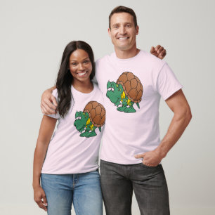 T-shirt personnage de tortue caricaturale