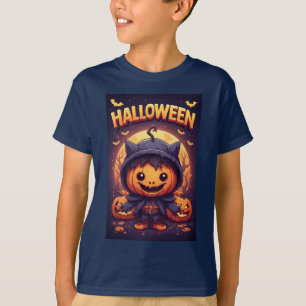 T-shirt Personnage d'Halloween adorable en tenue de citrou