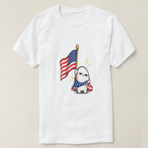 T-shirt Personnage drôle fatigué du 4 juillet USA