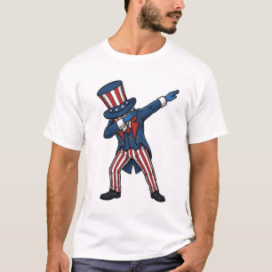 T-shirt Personnage patriotique Dabbing Design vectoriel vi