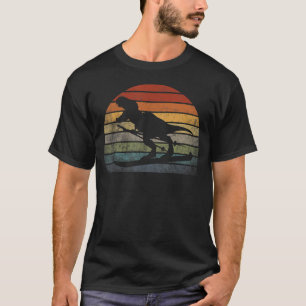T-shirt Personnage T rex skiant Dinosaure en écharpe Ski R
