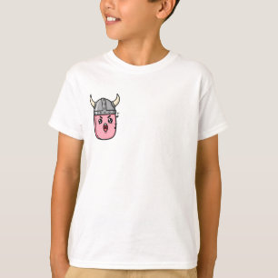 T-shirt Personnage Viking qui chante avec un Casque à Corn