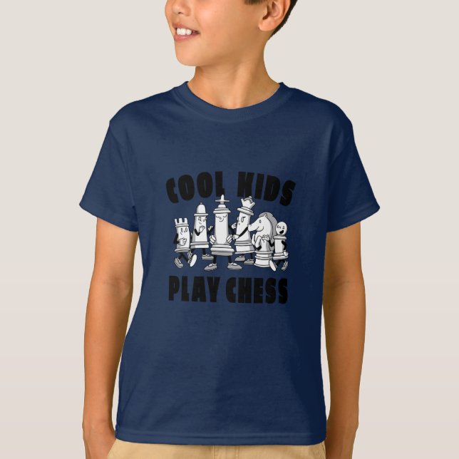 T-shirt Personnages de jeu d'échecs amusants (Devant)