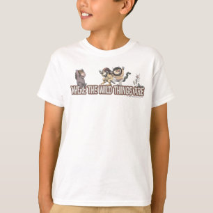 T-shirt Personnages de Là où les bêtes sauvages dans Logo