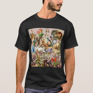 T-shirt personnages du thé dansant d'Alice au pays des mer