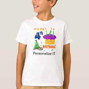 T-shirt personnalisable 4e anniversaire