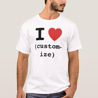T-shirt personnalisable de coeur d'I