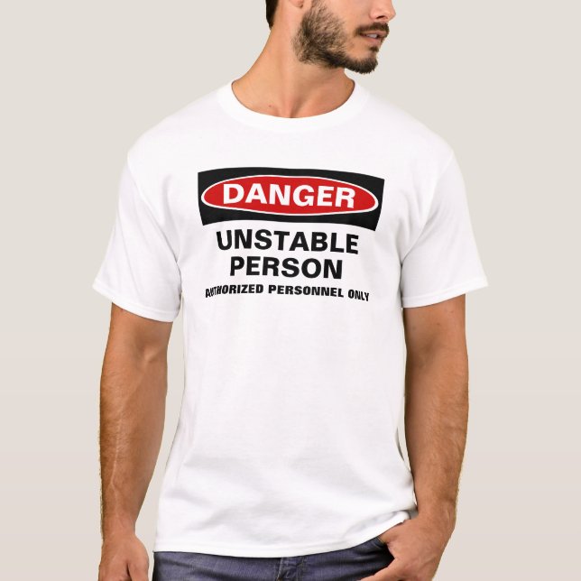 T-shirt personnalisable de danger (Devant)