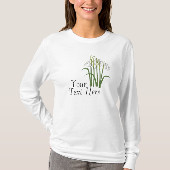 T-shirt personnalisable de perce-neige (Devant)