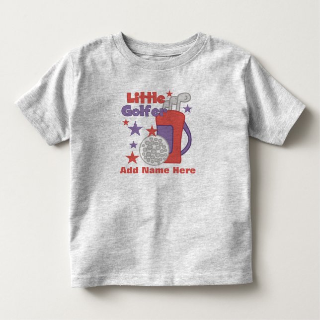 T-shirt personnalisable de petit golfeur (Devant)
