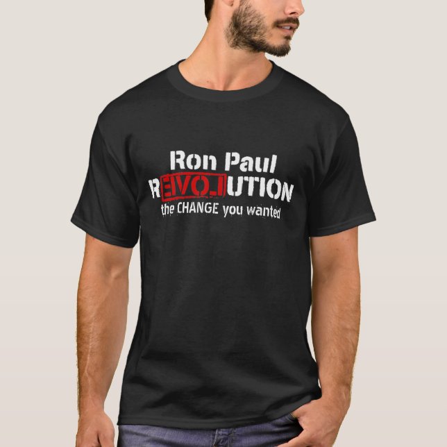 T-shirt personnalisable de révolution de Ron Paul (Devant)