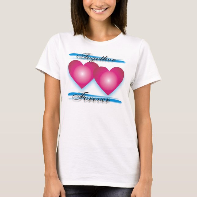 T-shirt Personnalisable ensemble pour toujours (Devant)